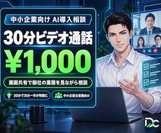 1,000円｜30分ビデオでAI導入を提示します 御社業務を画面共有で確認し具体策を30分で提示します