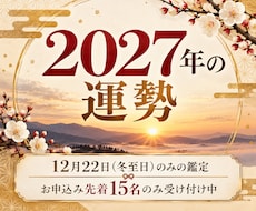 2027年の運勢お伝えします 総合運・恋愛運・健康運・仕事運など全体をカードで拝見