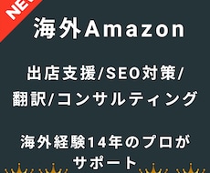 海外Amazon出店・SEO対策・翻訳します 14年の経験と30社以上のAmazon支援実績を活かします