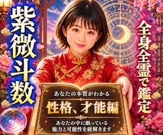 紫微斗数♥️ で性格・才能・適職を読み解きます ✨なぜ？貴方様の違和感をカウンセリングしアドバイスします✨