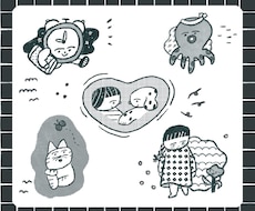 絵本のような⁂ネオかわいい挿絵⁂お描きしております 選べるタッチで物語伝わる○こども向け雑誌などに最適○商用OK