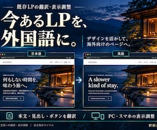 既存のホームページ・LPを外国語に翻訳します イメージ1