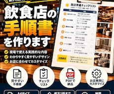 飲食店の新人向け手順書を作ります イメージ1