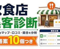 飲食店のGoogleマップ・口コミ集客を診断します イメージ1