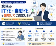 業務のIT化・自動化を整理してご提案しますます イメージ1