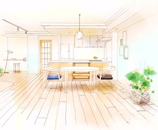 手描きパースで暖かみをお伝えできます