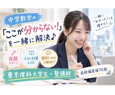 中学数学の『わからない！』を一緒に解決します 偏差値70超｜個別集団塾指導＆発達支援経験有り