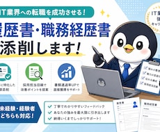 IT業界転職向け履歴書・職務経歴書を添削します イメージ1