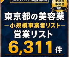 東京都の小規模事業者リスト（美容）提供します イメージ1
