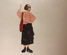 水彩ペンで人を描きます イメージ1