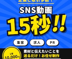 素材を送るだけ！15秒動画を作ります イメージ1