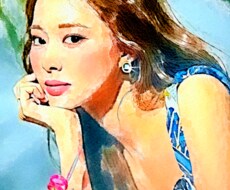 水彩画風の似顔絵、模写、イラスト加工します あなたのお写真、イラストをを水彩画イラスト風にします。