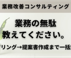 業務課題をヒアリングし改善提案書を作成します イメージ1