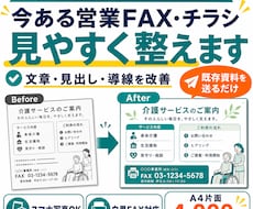 今ある営業FAX・チラシを見やすく整えます イメージ1