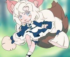 派手なロリータ服の可愛いミニキャラクターを描きます イメージ1