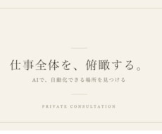 仕事全体を俯瞰してAIの自動化アドバイスをします イメージ1