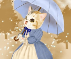 パステル画風猫のイラストをお描き致します イメージ1