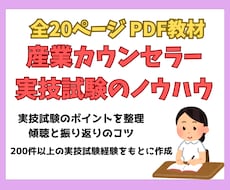 産業カウンセラー実技試験対策PDFをお届けします ロープレや振り返りのコツなど好きな時間にテキストから学べます