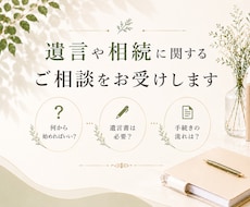 相続や遺言などのお悩み、ご相談をお受けします イメージ1