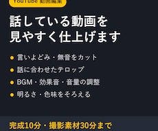 YouTube動画のカット・テロップ編集をします イメージ1