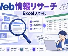 Web情報を調査してリスト化しますます イメージ1