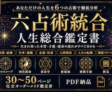 六占術統合占術で人生を徹底鑑定します 6つの占術を統合し、あなたの人生を一冊の鑑定書に