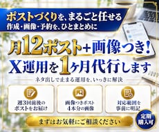 月12ポスト＋画像つき！X運用を1ヶ月代行します イメージ1
