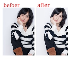 人物写真の画像加工お引き受け致します イメージ1