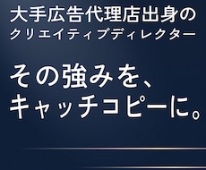 第一線のプロが強みを発見し、キャッチコピーにします あなたの大切な事業のために、数多くの経験による表現力を全力で