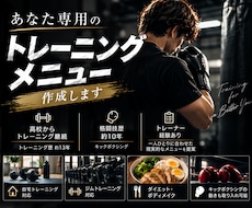 あなた専用のトレーニングメニューを作ります イメージ1
