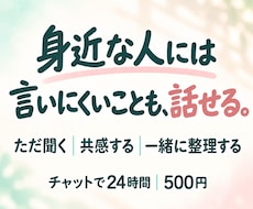 愚痴やモヤモヤをチャットでゆっくりお聞きします 電話が苦手でも大丈夫｜仕事・恋愛・人間関係・雑談なんでもOK
