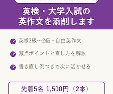 英検・大学入試の英作文を現役高校教員が添削します イメージ1