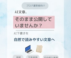 AI生成文章を自然で読みやすく整えます ブログ運営者向け！AI下書きの公開前仕上げ