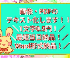 PDF・画像データの【テキスト化】します イメージ1