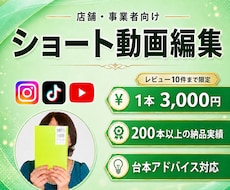 店舗広告SNSショート動画を編集します イメージ1