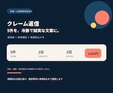 クレーム返信文5件を冷静で誠実な文章に整えます イメージ1