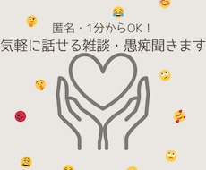匿名/1分からOK！気軽に話せる雑談・愚痴聞きます イメージ1