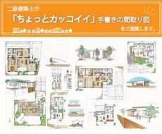 建築士が「ちょっとカッコイイ」間取りを書きます イメージのつきやすいオリジナルの「手書きの間取り図」
