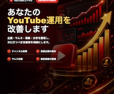 YouTubeチャンネルを伸ばすコンサルをします YouTubeのプロがあなたのチャンネル戦略を設計します！