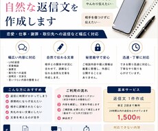 相手に伝わる自然な返信文を作成します イメージ1