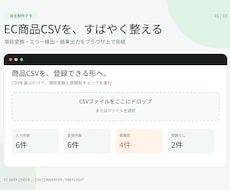 EC商品CSVの列名変更・整形を代行します イメージ1