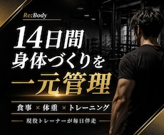 14日間、食事・体重・トレーニングを管理します イメージ1