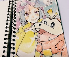 水彩画アイコン描きます 《自分のイメージやオリジナルキャラをアイコンにしたい方へ》