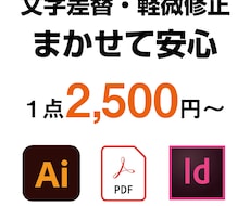 PDFしかなくてもOK！文字差替・軽微修正致します 電話番号・日付・価格の変更、最短当日で