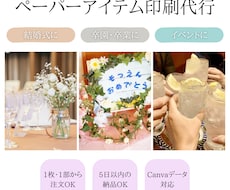 急ぎ対応や1枚からもOK！ペーパアイテム印刷します イメージ1