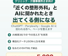 AIO対策｜医療介護HPをAI検索対応に整えます 先着3名｜実測レポート＋貼るだけJSON-LDを納品