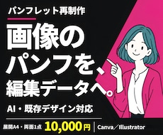 パンフレット作成｜既存・AIデザインを再制作します イメージ1