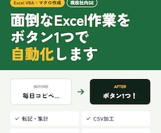 現役社内SEがExcel業務をVBAで効率化します イメージ1