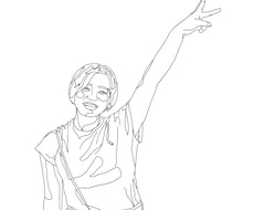 大切な写真をシンプルな線画イラストでお届けします イメージ1