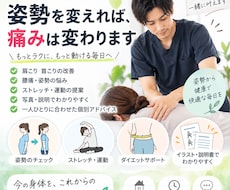 現役作業療法士が姿勢をチェックします あなたの身体に合わせたセルフケアをイラストで説明します
